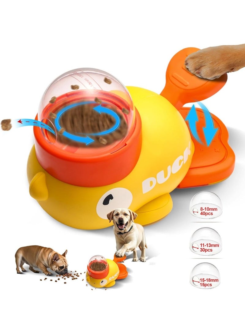 Dog Interactive Treat Dispenser Toy, Food Puzzle Slow Feeder, 2-in-1 Durable Cute Duck Shaped Design for Small Medium Dogs and Cats, Interactive IQ Training Reduces Bloating - Image 1